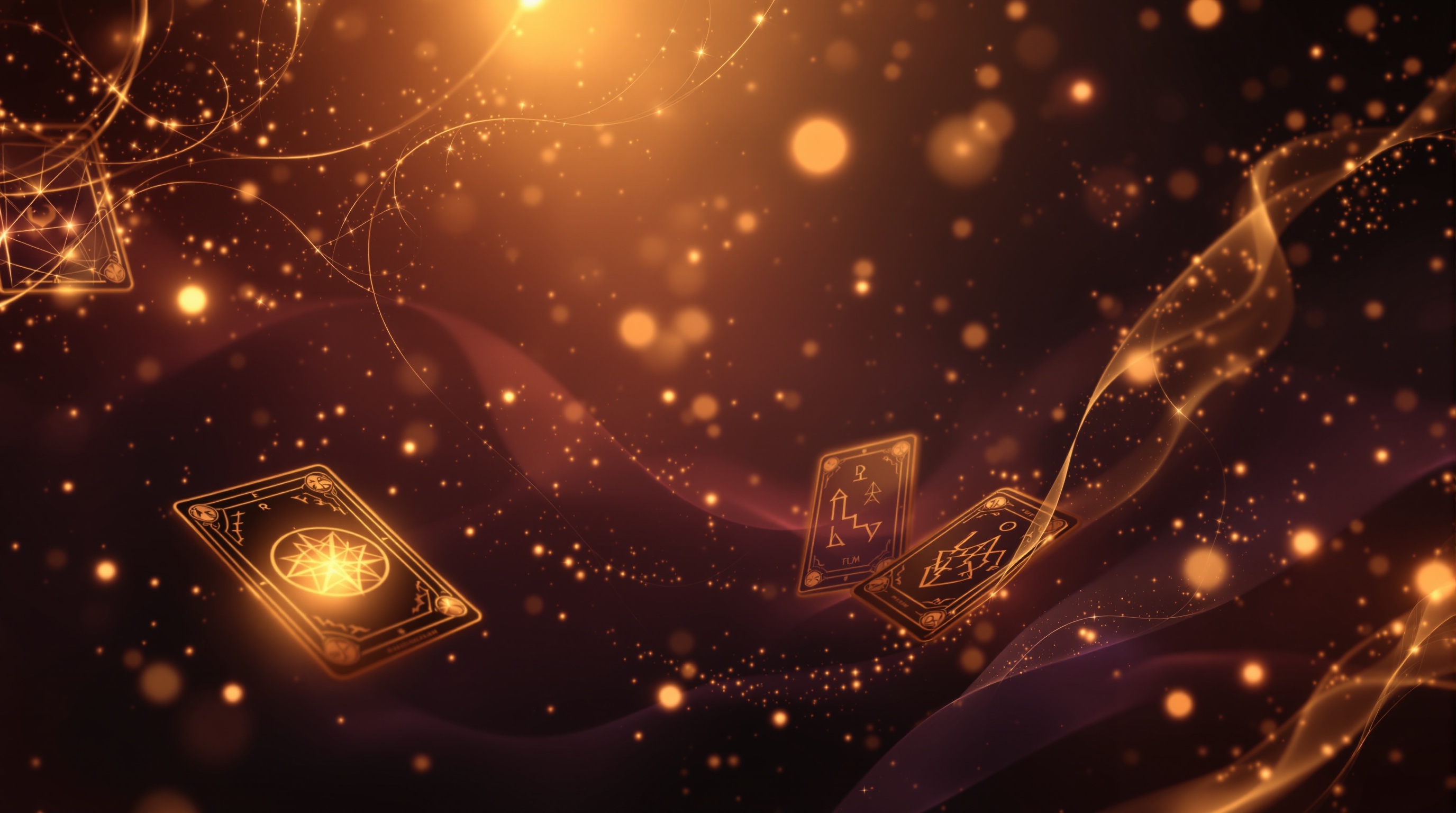 Tarot Visa - fondo místico dorado